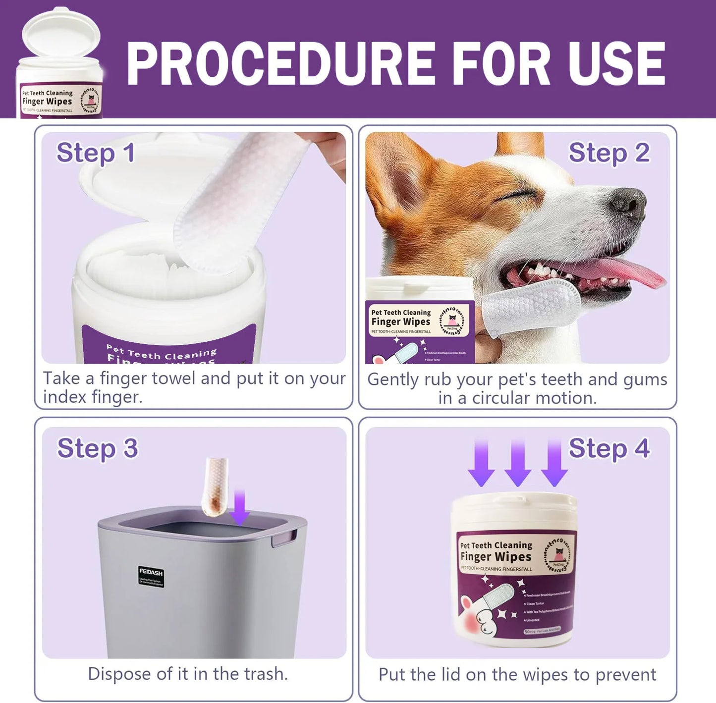 Gentle Enzyme Wipes for Dogs